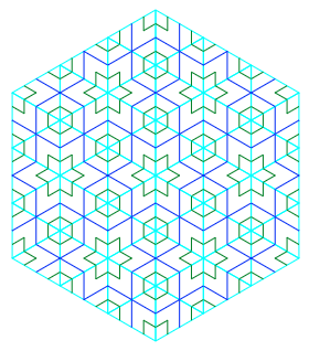Triangular Girih with two levels of strapping design