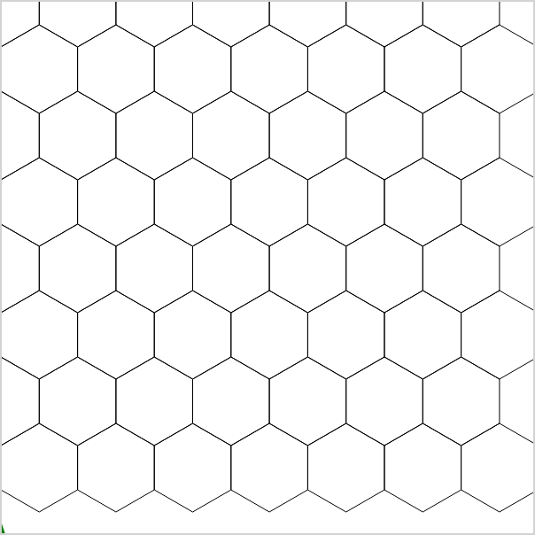 A tiling using regular hexagons.